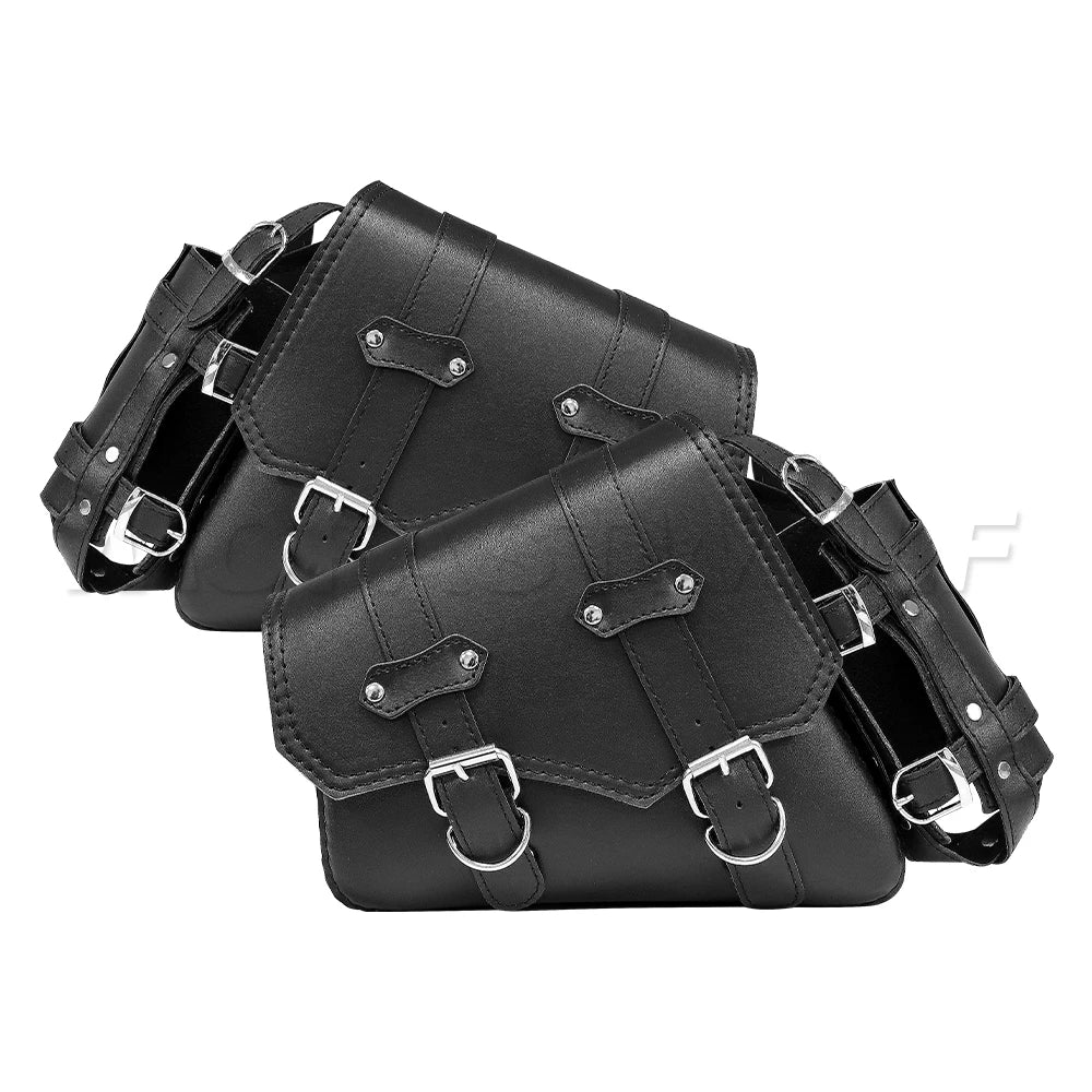 Motorcycle Bag For Harley Sportster Honda Suzuki Yamaha Kawasaki Leather Motorcycle Saddle Bag Waterproof Side Bags Tool Pouch