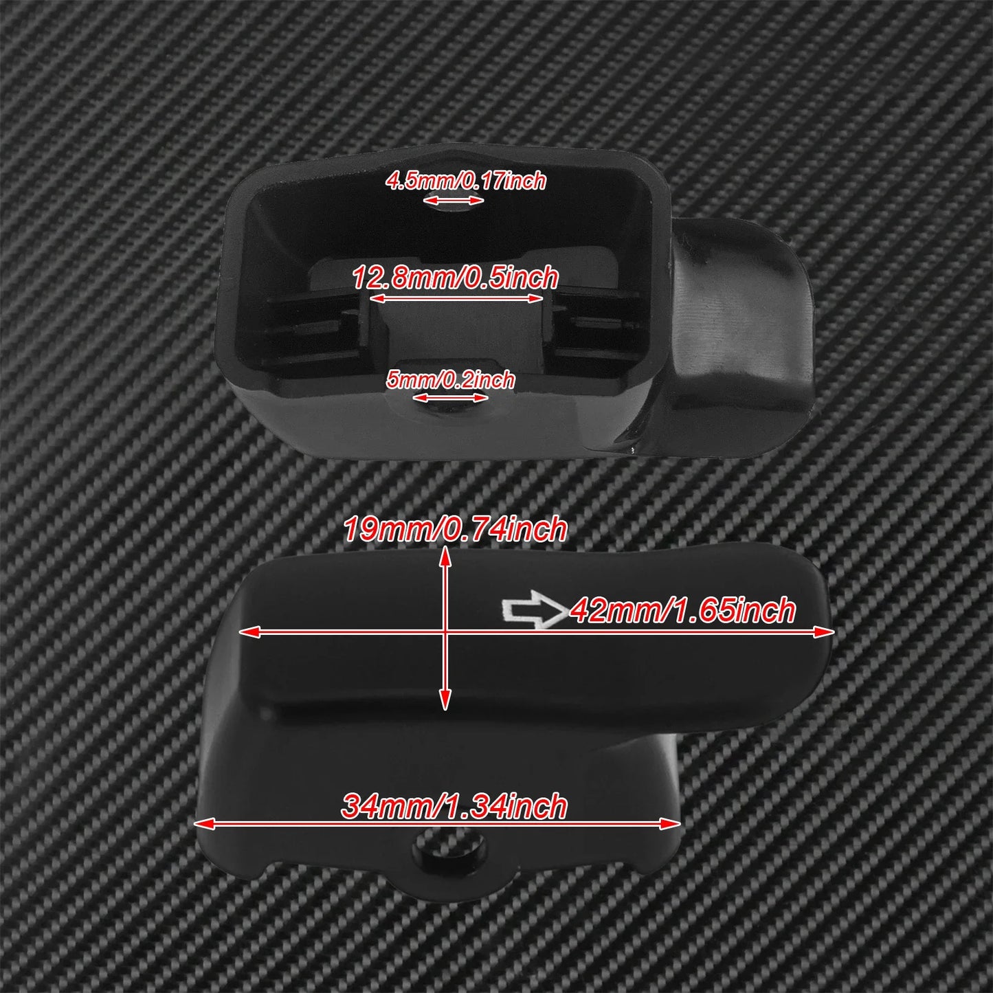 2xMotorcycle Black/Chrome Turn Signal Extension Caps Switch Button Extended Cover For Harley Sportster Dyna Fat Bob FXDF Softail