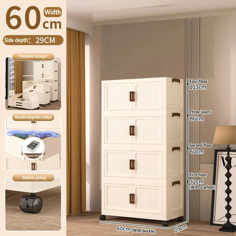 Storage Box Household Foldableing Cabinet Storage Cabinet Clothes Toys Snacks Extra Large Capacity Storage Cabinet Organizing Box