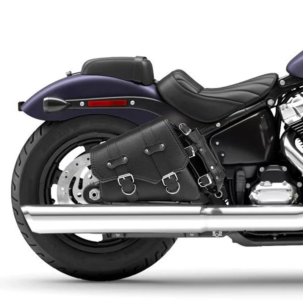 Motorcycle Bag For Harley Sportster Honda Suzuki Yamaha Kawasaki Leather Motorcycle Saddle Bag Waterproof Side Bags Tool Pouch
