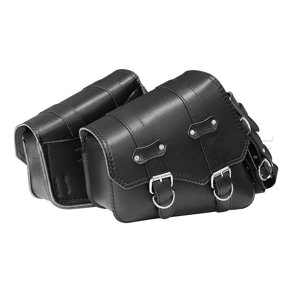 Motorcycle Bag For Harley Sportster Honda Suzuki Yamaha Kawasaki Leather Motorcycle Saddle Bag Waterproof Side Bags Tool Pouch