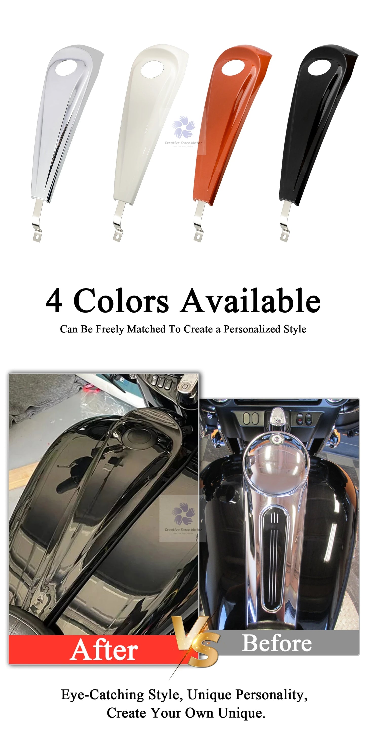 2008-2024 Smooth Dash Fuel Console Cover Motorcycles Gas Tank Cap For Harley Touring CVO Electra Road Street Glide FLHX/I FLHTK