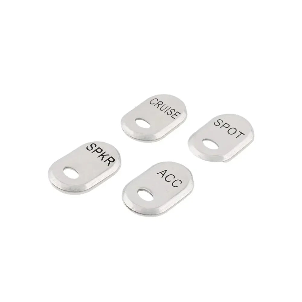 4pcs Chrome Motorcycle Rocker Panel Switch Button Covers For Harley Touring Electra Glide Road Glide Street Glide FLHT FLTR FLHX