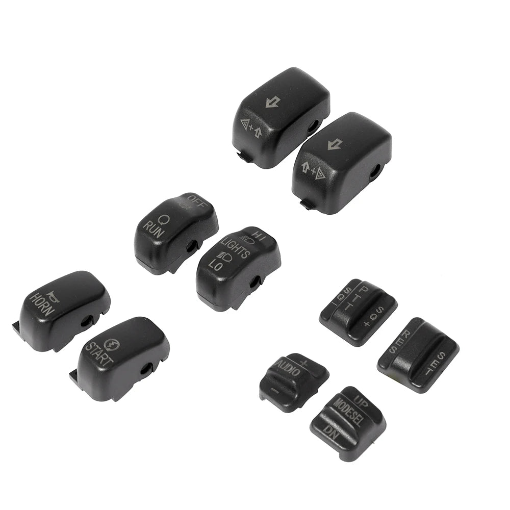 For Harley Touring Street Electra Glide FLHT FLHTC FLHX 1996-2013 Motorcycle 10pcs Hand Control Switch Housing Button Caps