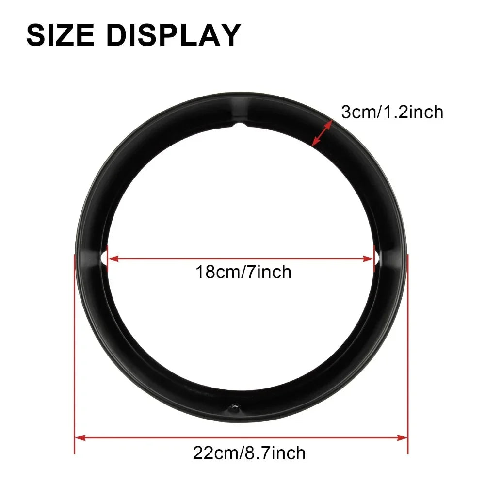 Motorcycle 7" Headlight Lamp Trim Ring Cover Headlight Assembly for harley Touring Road King Electra Glide Street FLHT FLHR