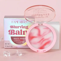Matte Setting Powder Lasting Oil-Control Purple Glitter Pressed Powder Brightening Face Powder Jelly Compact Foundation Makeup