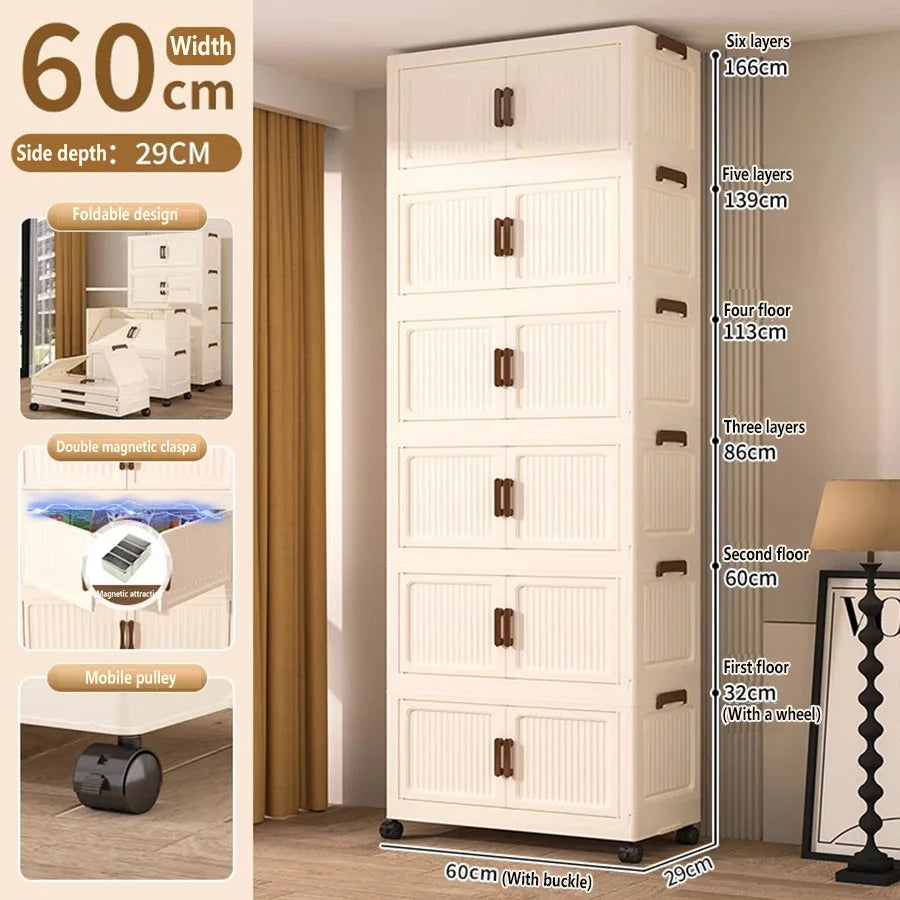 Storage Box Household Foldableing Cabinet Storage Cabinet Clothes Toys Snacks Extra Large Capacity Storage Cabinet Organizing Box