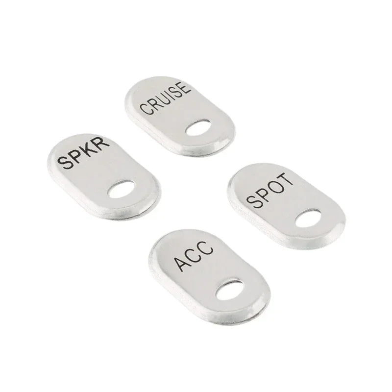 4pcs Chrome Motorcycle Rocker Panel Switch Button Covers For Harley Touring Electra Glide Road Glide Street Glide FLHT FLTR FLHX