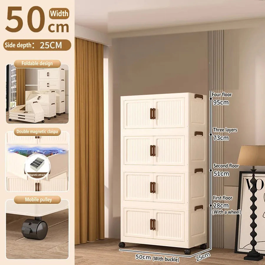 Storage Box Household Foldableing Cabinet Storage Cabinet Clothes Toys Snacks Extra Large Capacity Storage Cabinet Organizing Box