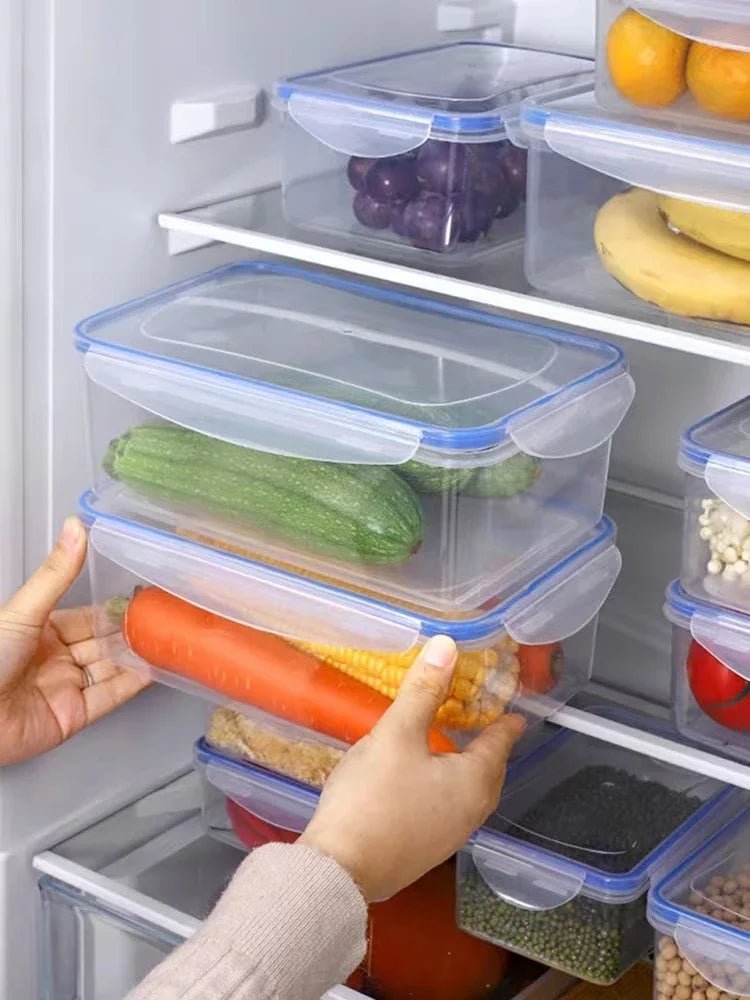 Sealed rectangular refrigerator storage box with lid Plastic crisper microwave - heated lunch box with lid - Jaico Online Shop