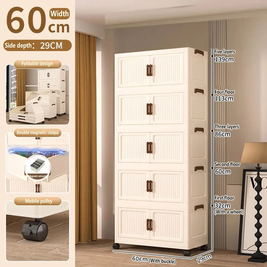 Storage Box Household Foldableing Cabinet Storage Cabinet Clothes Toys Snacks Extra Large Capacity Storage Cabinet Organizing Box