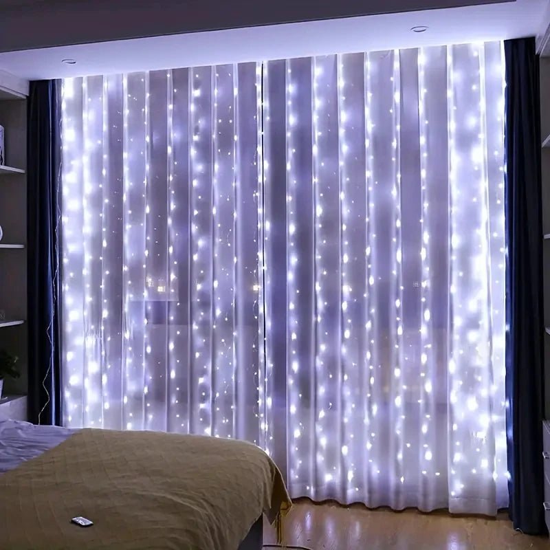 3/4/6m Curtain LED String Lights Garland USB Festoon Remote Control Fairy Garland Lights Christmas Decoration for Bedroom Home - Jaico Online Shop