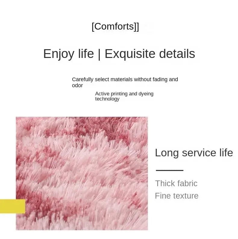 VIKAMA Simple Silk Wool Plush Carpet Bedroom Living Room Bed Blanket Solid Color High - Grade Soft Blanket Room Coffee Table Mat - Jaico Online Shop