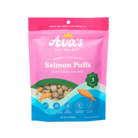 Ava's Pet Palace Freeze Dried Dog Treats - Salmon Puffs (3 oz)