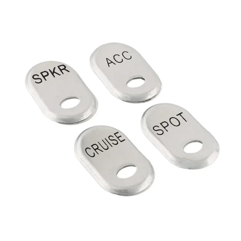 4pcs Chrome Motorcycle Rocker Panel Switch Button Covers For Harley Touring Electra Glide Road Glide Street Glide FLHT FLTR FLHX
