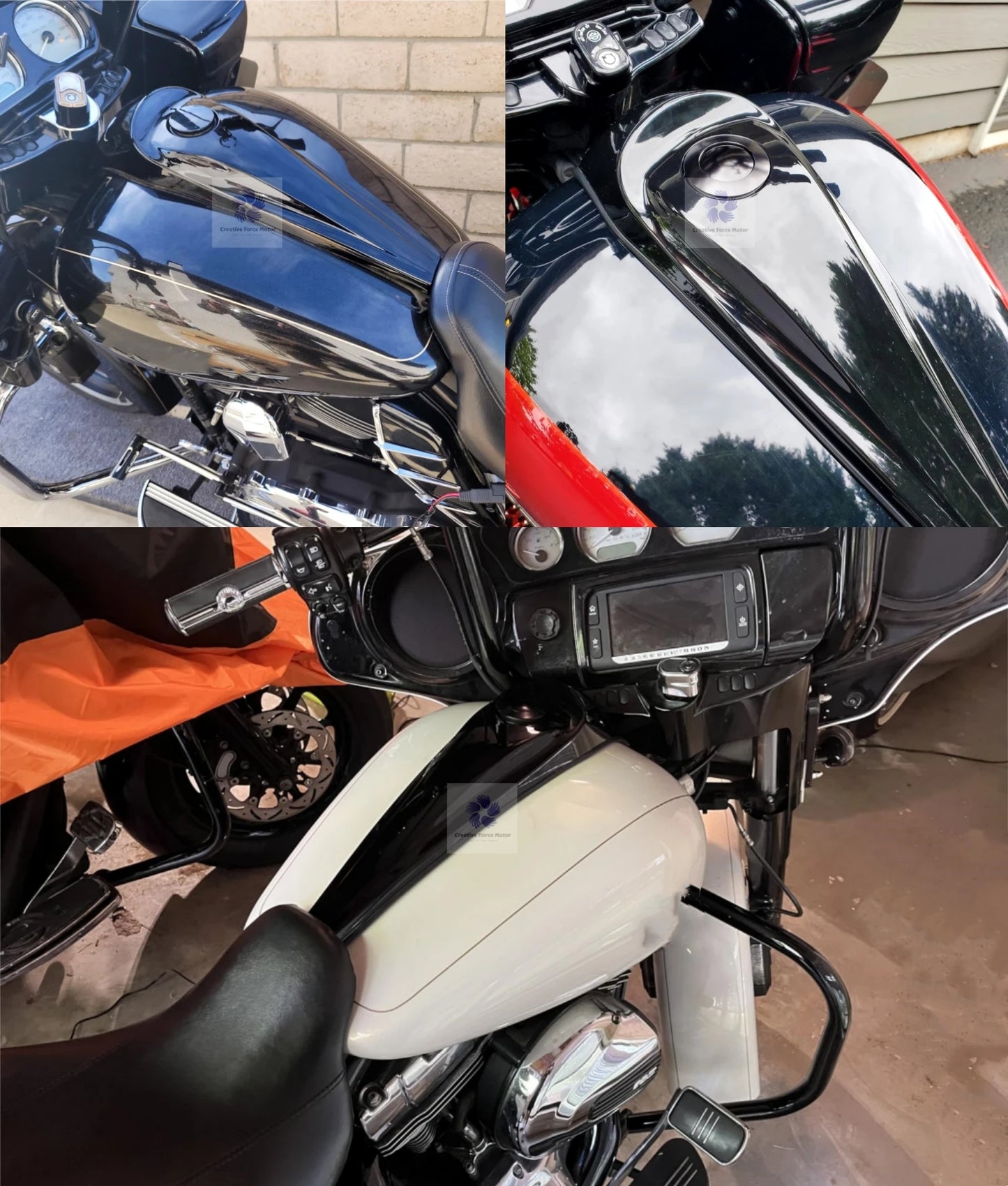 2008-2024 Smooth Dash Fuel Console Cover Motorcycles Gas Tank Cap For Harley Touring CVO Electra Road Street Glide FLHX/I FLHTK