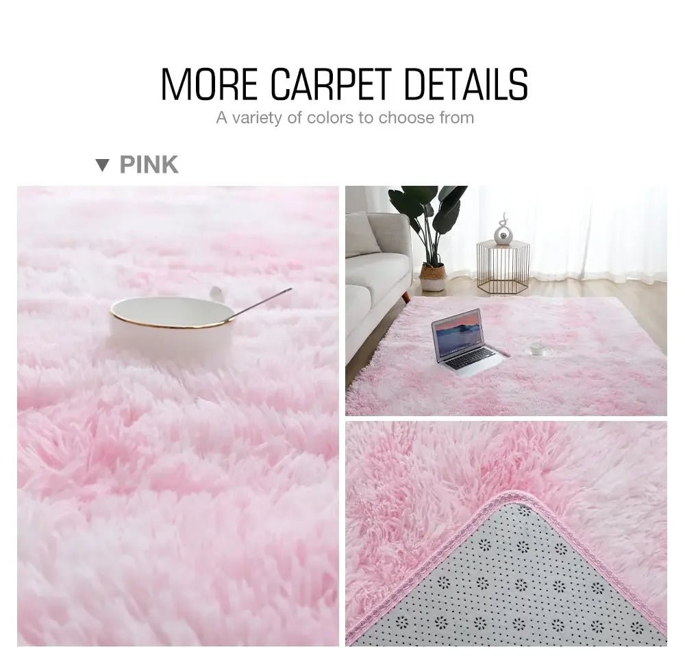 VIKAMA Silk Wool Carpet Bedroom Living Room Carpet Ins Style Scandinavian Home Floor Mats Home Decoration - Jaico Online Shop