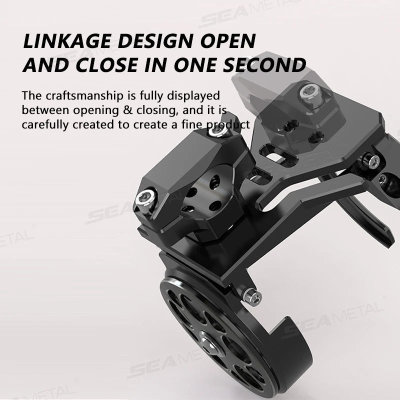 SEAMETAL Motorcycle Cup Holder Foldable Lightweight Adjustable Water Bottle Mount for Electric Bicycle Sport Cycling Accessories