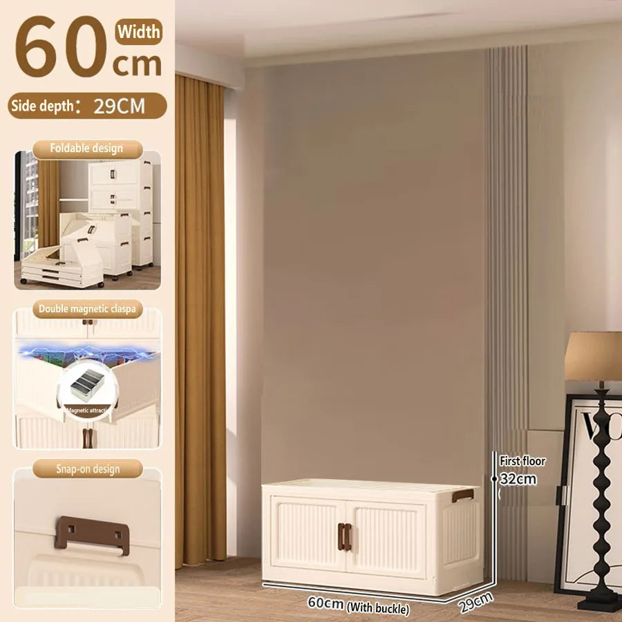 Storage Box Household Foldableing Cabinet Storage Cabinet Clothes Toys Snacks Extra Large Capacity Storage Cabinet Organizing Box