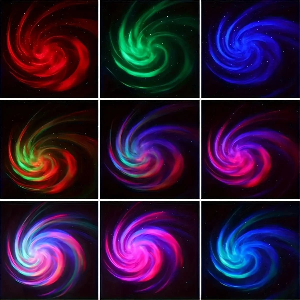 LED NightLights Galaxy Projector Remote Control 5V USB Rechargeable Starry Sky Lamp DMX Sound Active 7 Modes for Kids Room Decor - Jaico Online Shop