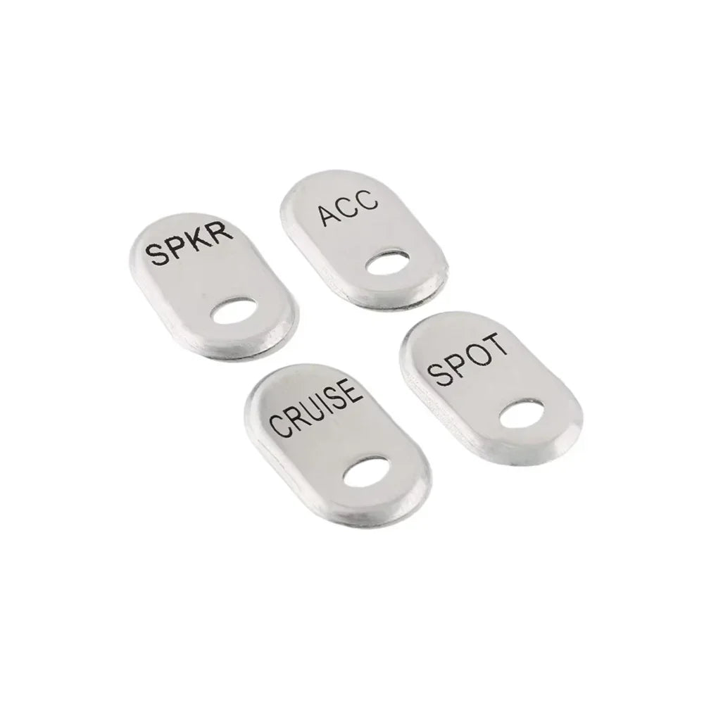 4pcs Chrome Motorcycle Rocker Panel Switch Button Covers For Harley Touring Electra Glide Road Glide Street Glide FLHT FLTR FLHX