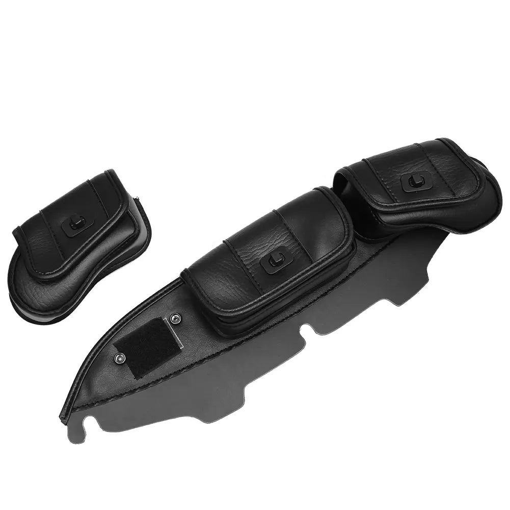 Motorcycle 3-Pocket Windshield Batwing Fairing Pouch Bag For Harley Touring Electra Glide Touring FLHX FLHT FLHXS 1996-2013