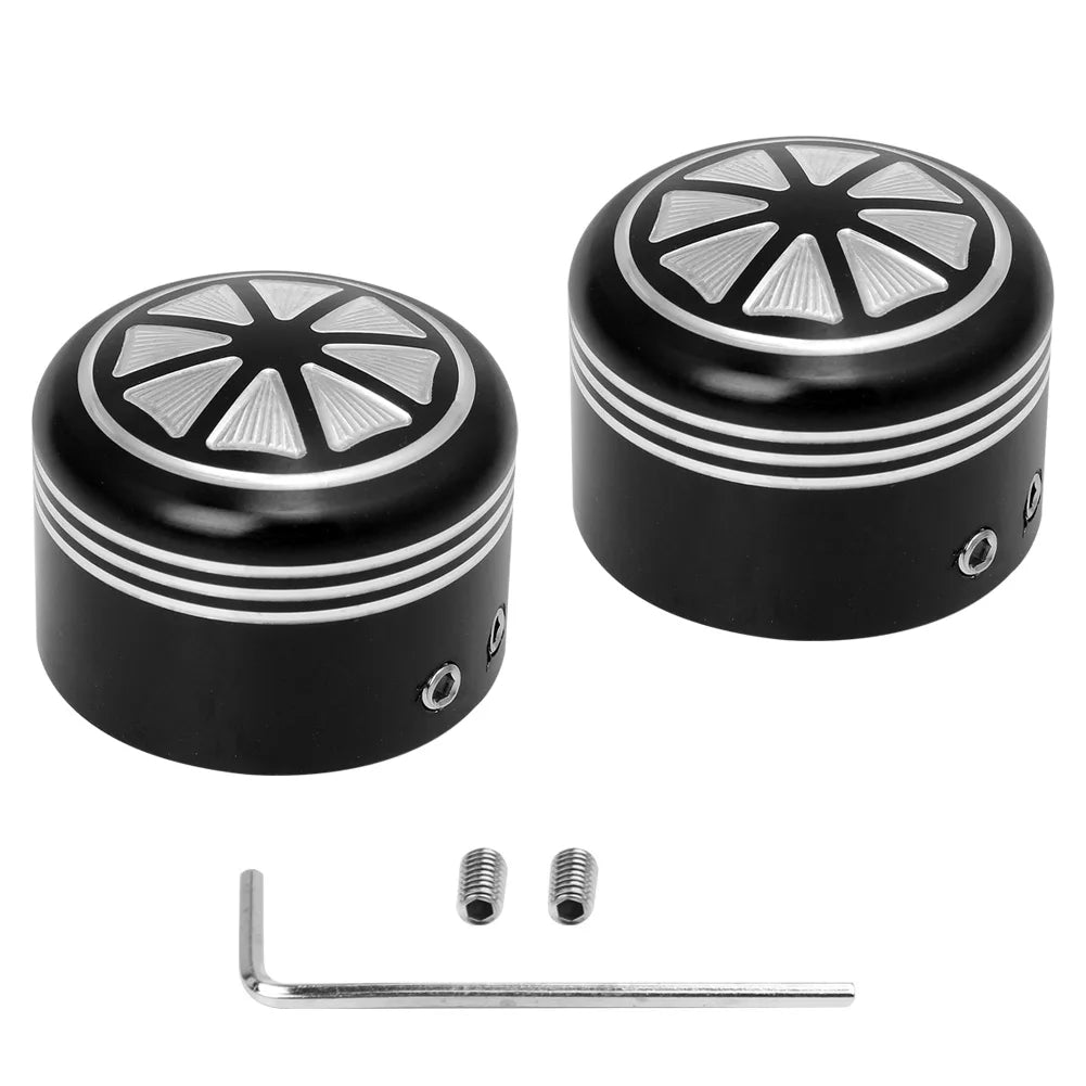Motorcycle CNC Front Axle Nut Cover Cap Aluminum Black/Chrome For Harley Sportster XL XG Touring Dyna VRSC Softail Street Glide