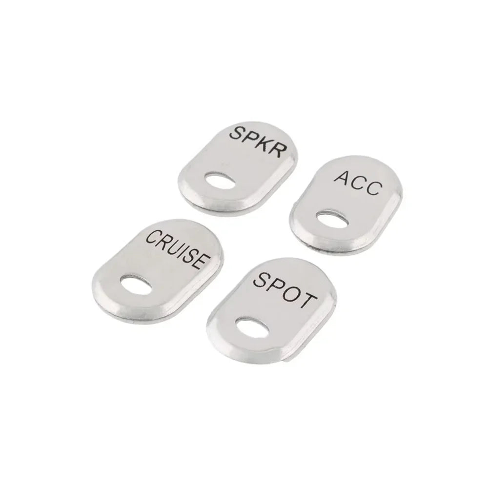 4pcs Chrome Motorcycle Rocker Panel Switch Button Covers For Harley Touring Electra Glide Road Glide Street Glide FLHT FLTR FLHX