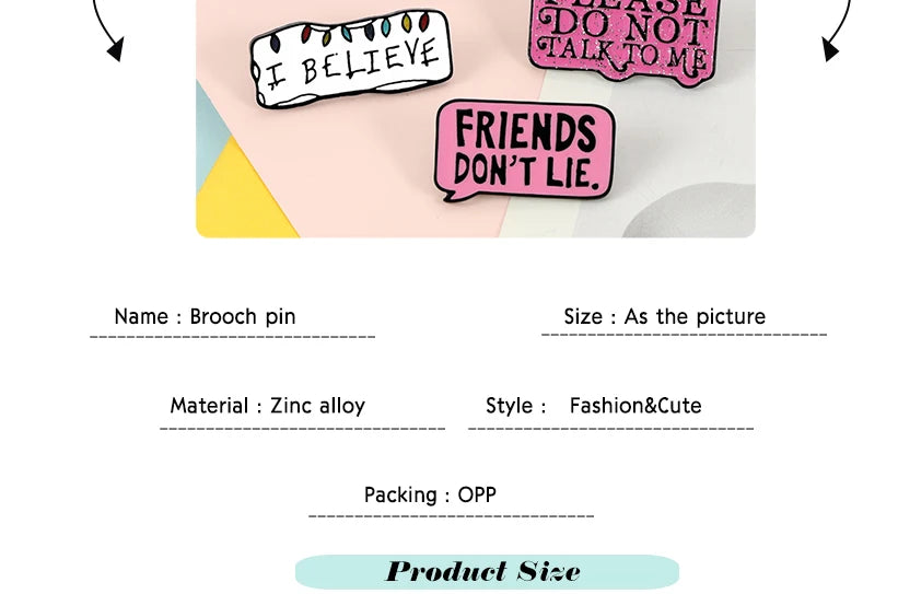 Life Motto Quotes Enamel Pins Creative ‘Never Give Up’ ‘Live in the Present’ Brooch Banner Slogan Badge Jewelry Gift for Friends