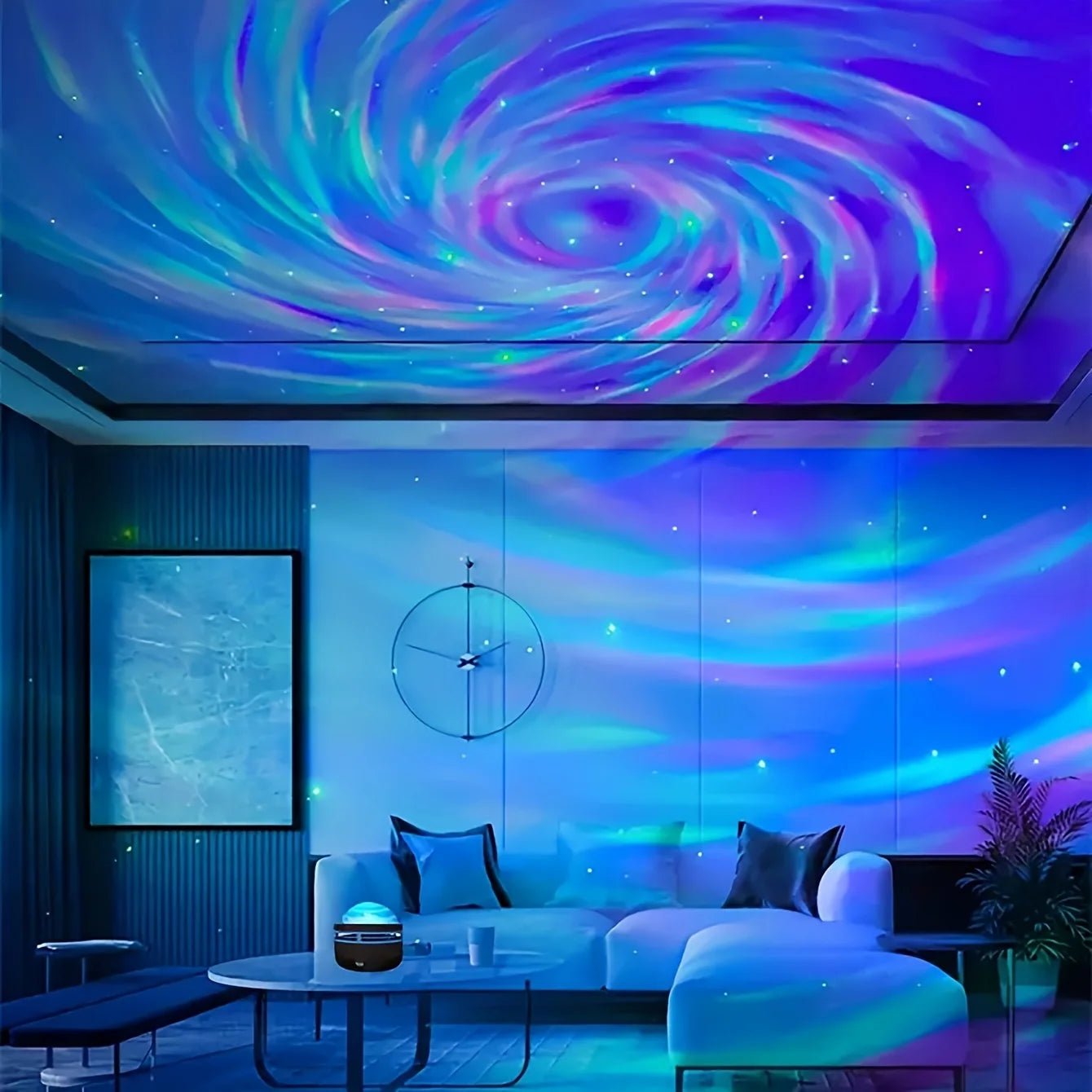 LED NightLights Galaxy Projector Remote Control 5V USB Rechargeable Starry Sky Lamp DMX Sound Active 7 Modes for Kids Room Decor - Jaico Online Shop
