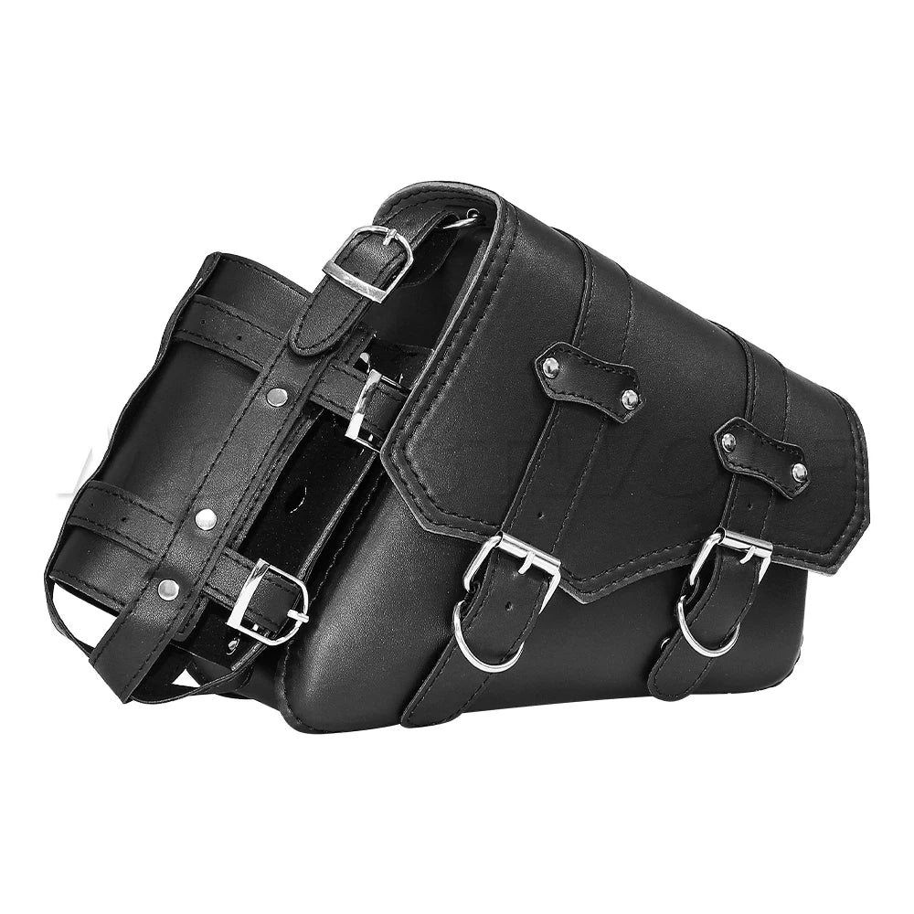 Motorcycle Bag For Harley Sportster Honda Suzuki Yamaha Kawasaki Leather Motorcycle Saddle Bag Waterproof Side Bags Tool Pouch