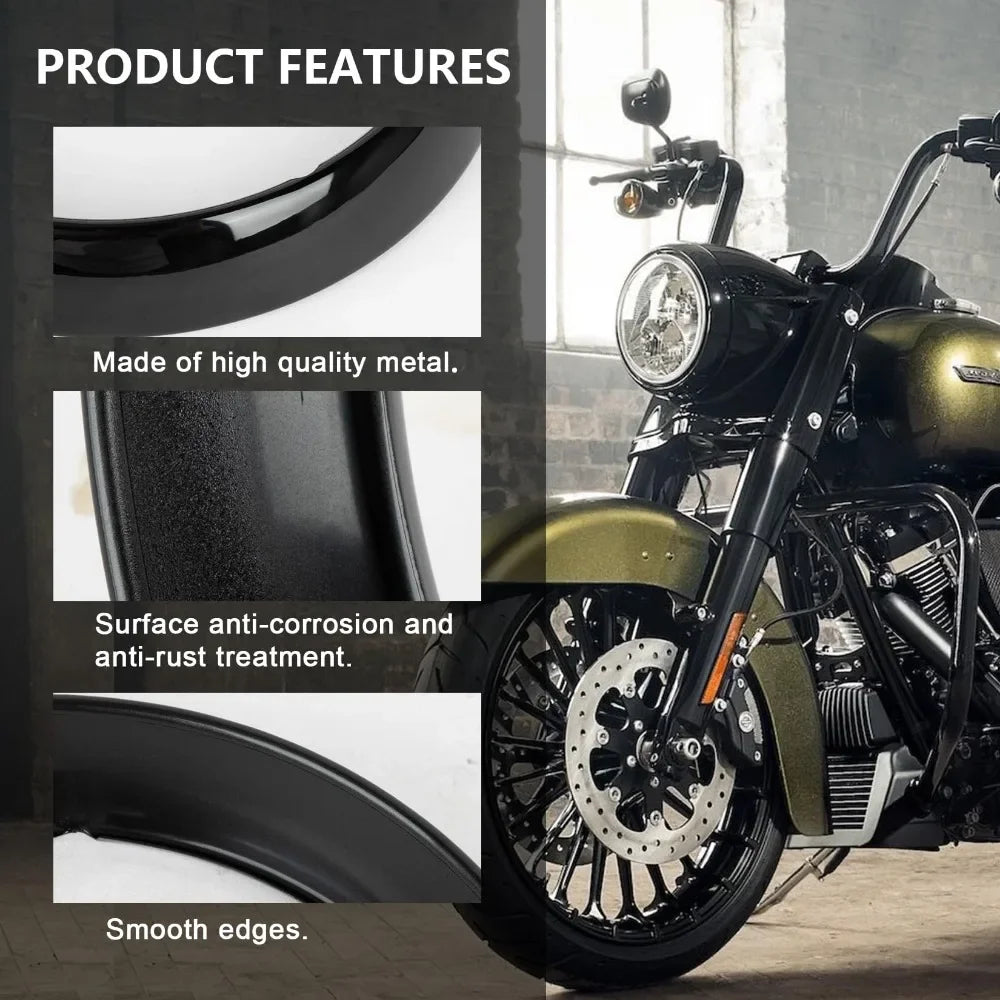 Motorcycle 7" Headlight Lamp Trim Ring Cover Headlight Assembly for harley Touring Road King Electra Glide Street FLHT FLHR