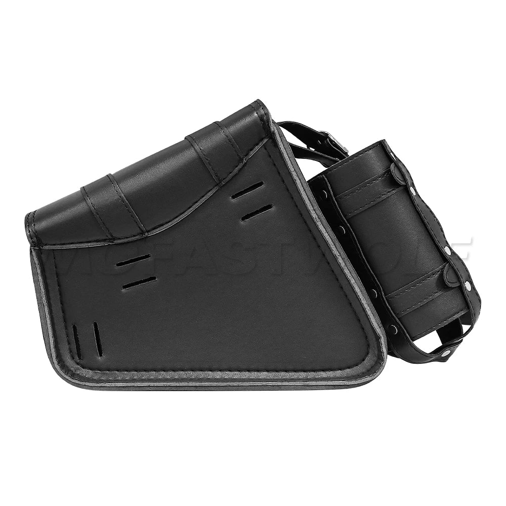 Motorcycle Bag For Harley Sportster Honda Suzuki Yamaha Kawasaki Leather Motorcycle Saddle Bag Waterproof Side Bags Tool Pouch