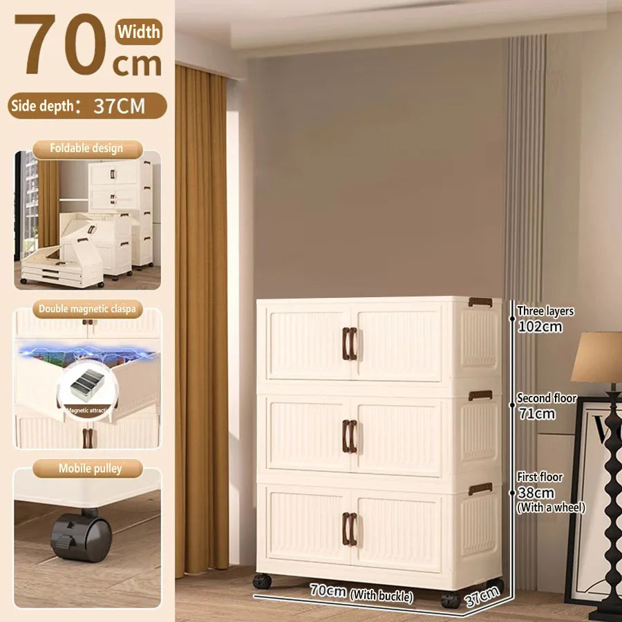 Storage Box Household Foldableing Cabinet Storage Cabinet Clothes Toys Snacks Extra Large Capacity Storage Cabinet Organizing Box