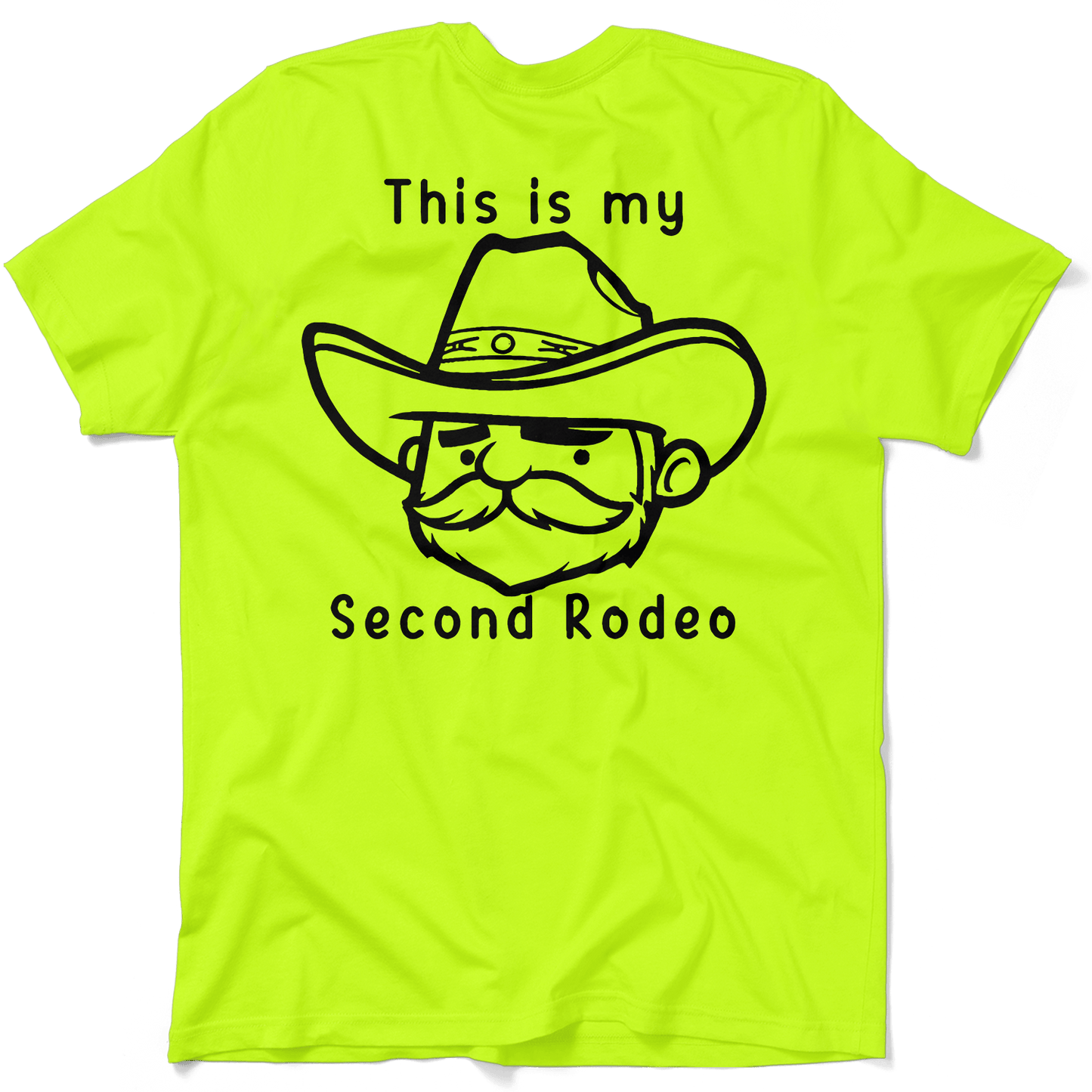 My Second Rodeo - Safety Yellow Pocket T-Shirt