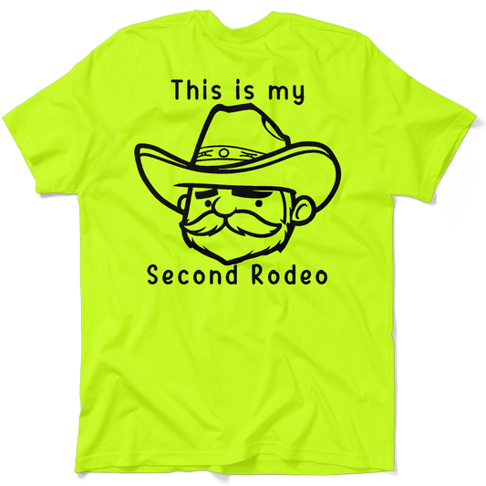 My Second Rodeo - Safety Yellow Pocket T-Shirt