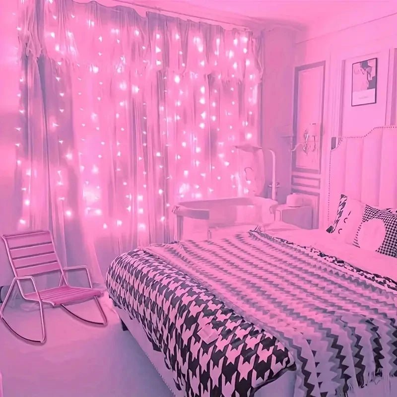Christmas Home Decoration USB 8 Modes Fairy Garland Lights LED Curtain String Lights with Remote Control for Bedroom Wedding - Jaico Online Shop