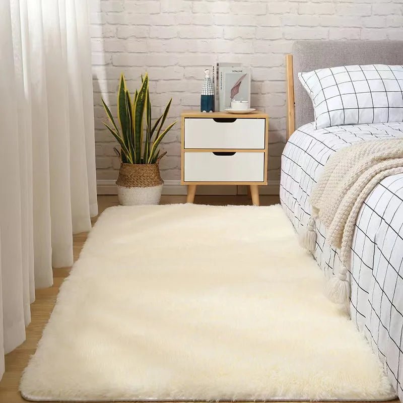 VIKAMA Silk Wool Carpet Bedroom Living Room Carpet Ins Style Scandinavian Home Floor Mats Home Decoration - Jaico Online Shop