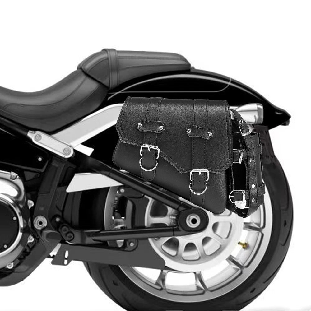 Motorcycle Bag For Harley Sportster Honda Suzuki Yamaha Kawasaki Leather Motorcycle Saddle Bag Waterproof Side Bags Tool Pouch