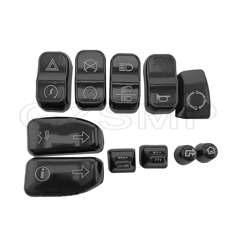 Motorcycle Hand Control Button Cap Switch Cover Kits Fit for Harley Road Glide  Electra Glide 2014-2016 FLHT FLHX FLHR