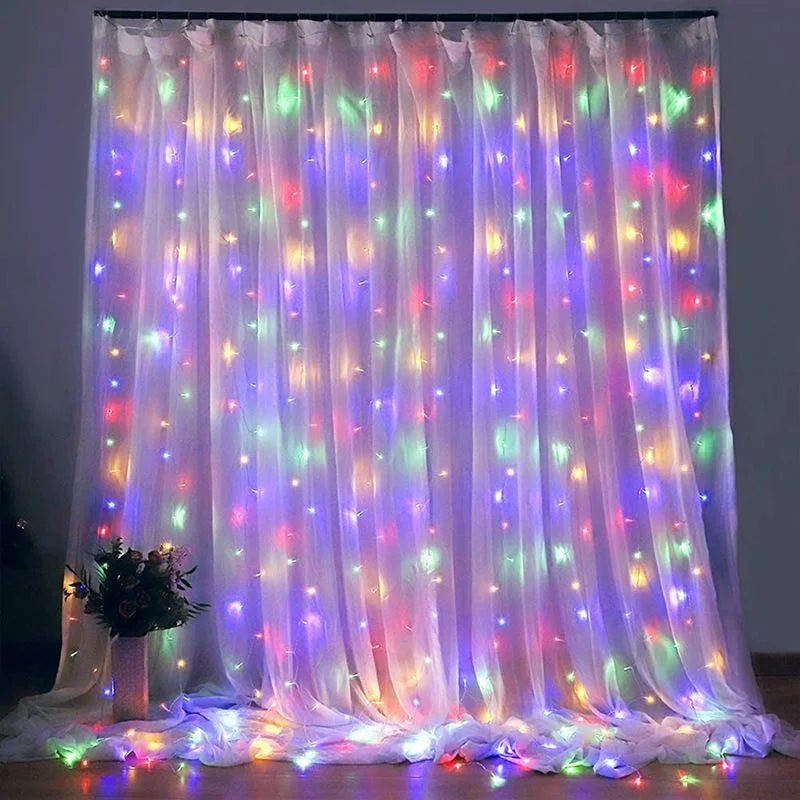 3/6M USB LED Curtain 8Modes Remote Control String Lights Holiday Wedding Fairy Garland Lights For Bedroom Living Room Decor - Jaico Online Shop