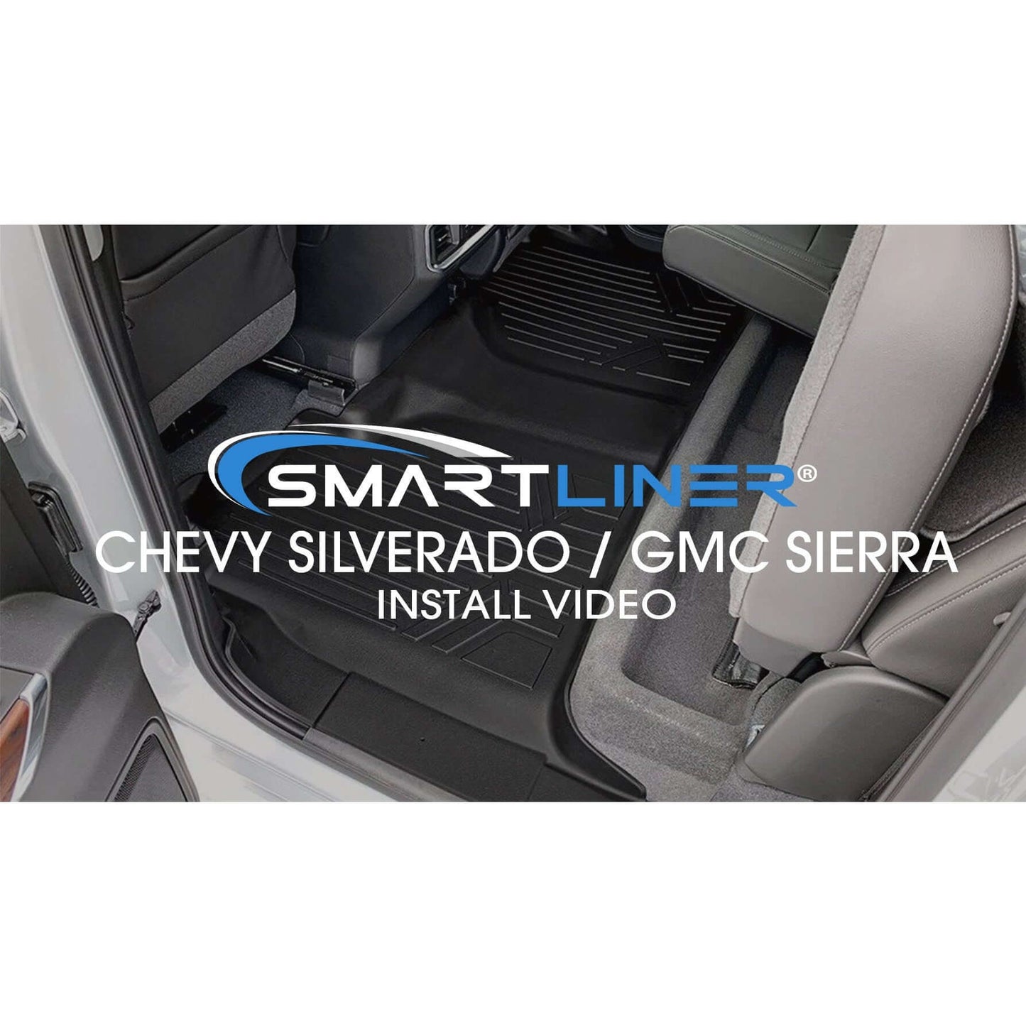 SmartCoverage™ Custom Fit Floor Liners For 2019-2021 Silverado/Sierra 1500 Crew Cab With 1st Row Bucket Seats & Vinyl Floor