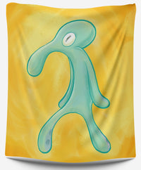 Squidward Painting Tapestry