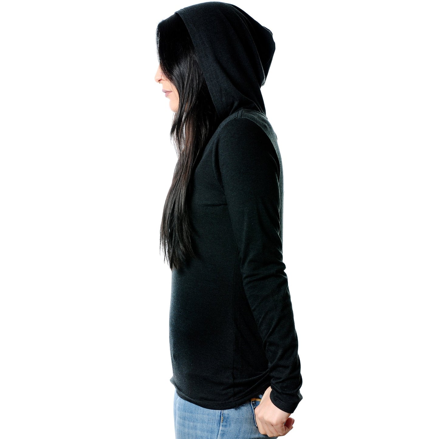I Love My Piercer Black Tapered Long Sleeve Hoodie