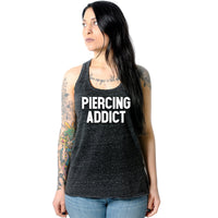 Piercing Addict Black Gray Cosmic Twist Back Tank Top