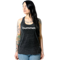 Bummer Black Gray Cosmic Twist Back Tank Top