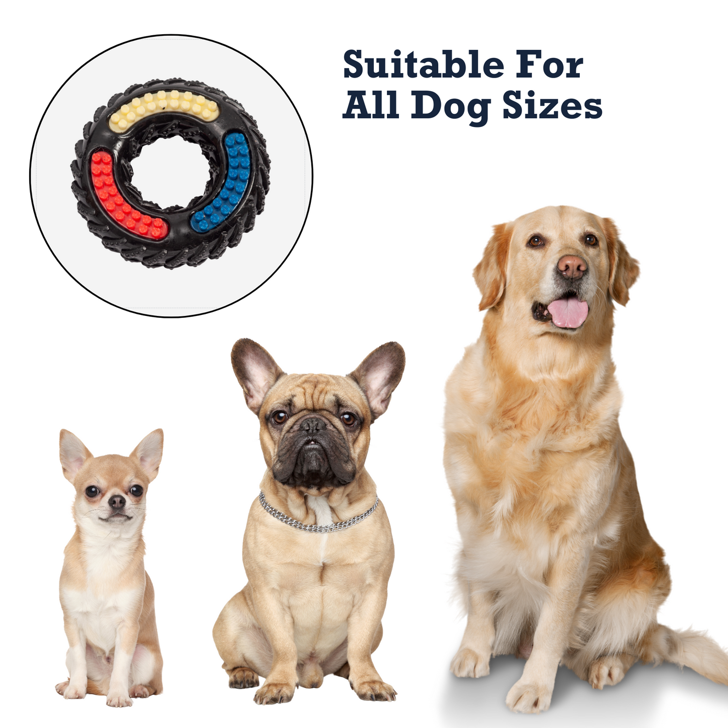 Country Living 'Tire of Fun' TPR Textured Dog Chew Toy - Durable, Non-Toxic, and Interactive Playtime for Dogs