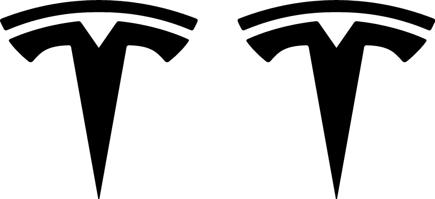 Tesla "T" Door Decals For The 2023-2026 Tesla Cybertruck (x2)