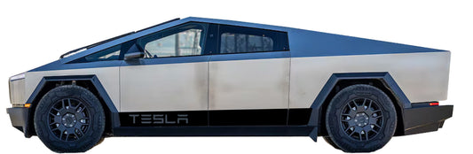 "Tesla" Rocker Stripe Decals For The 2023-2026 Tesla Cybertruck (x2)