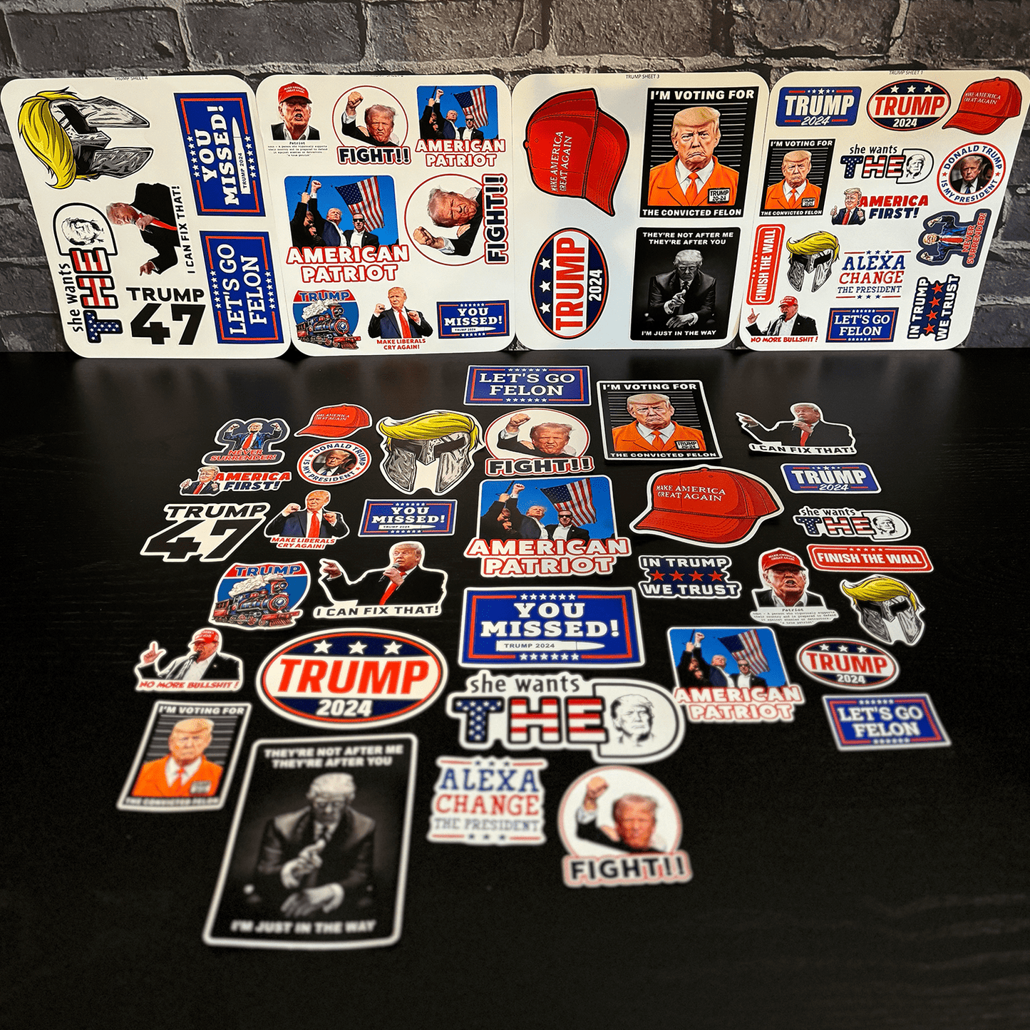 Trump 33 Piece Sticker Pack
